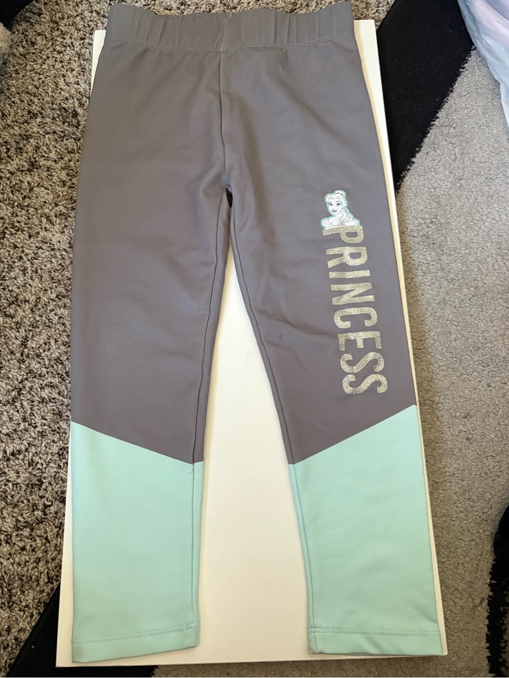Disney Gray & Mint Princess Leggings